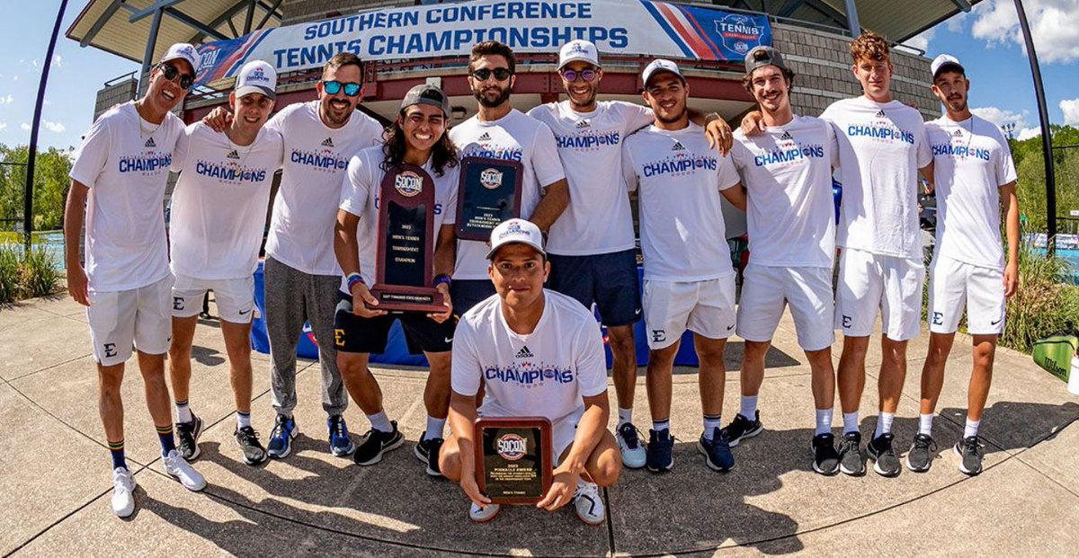 ETSUAthletics's tweet photo. Men’s tennis crowned SoCon champion for 12th time in program history https://t.co/P3x6Buz3mJ https://t.co/RRm9xl1xQh