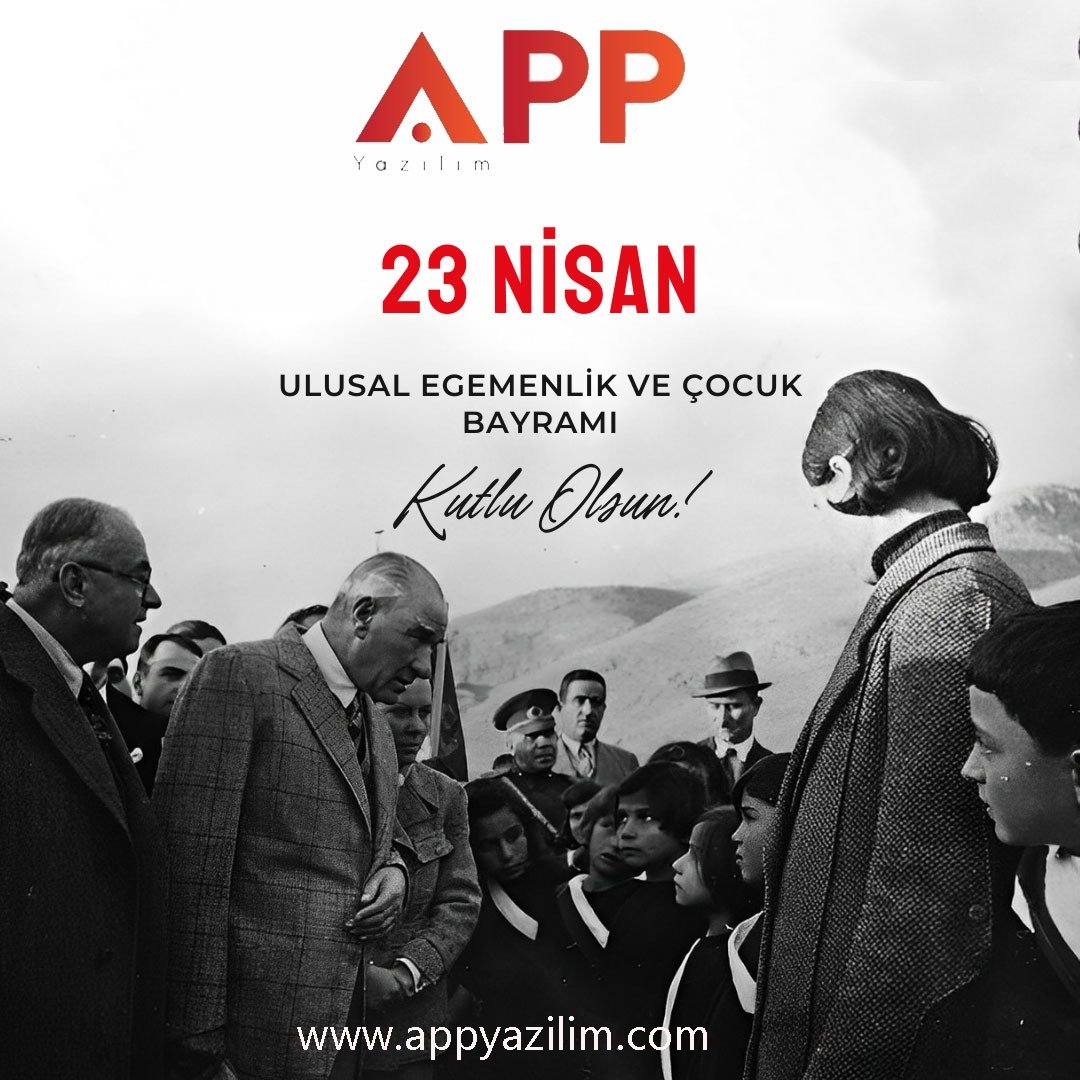 AppYazilim's tweet photo. 23 Nisan Ulusal Egemenlik ve çocuk bayramı kutlu olsun 🇹🇷

#appyazilim #23nisan #23nisankutluolsun https://t.co/QP4RNaPh5k
