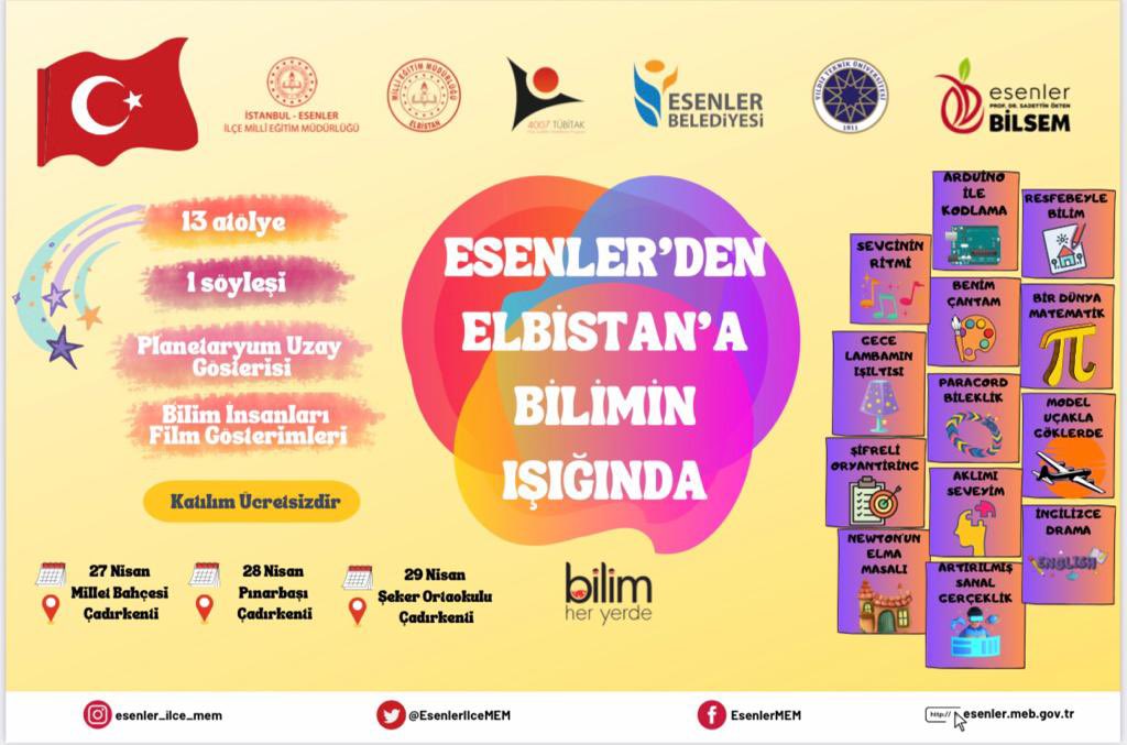 Esenler'den Elbistan'a Bilimin Işığında (@esenler4007) on Twitter photo 