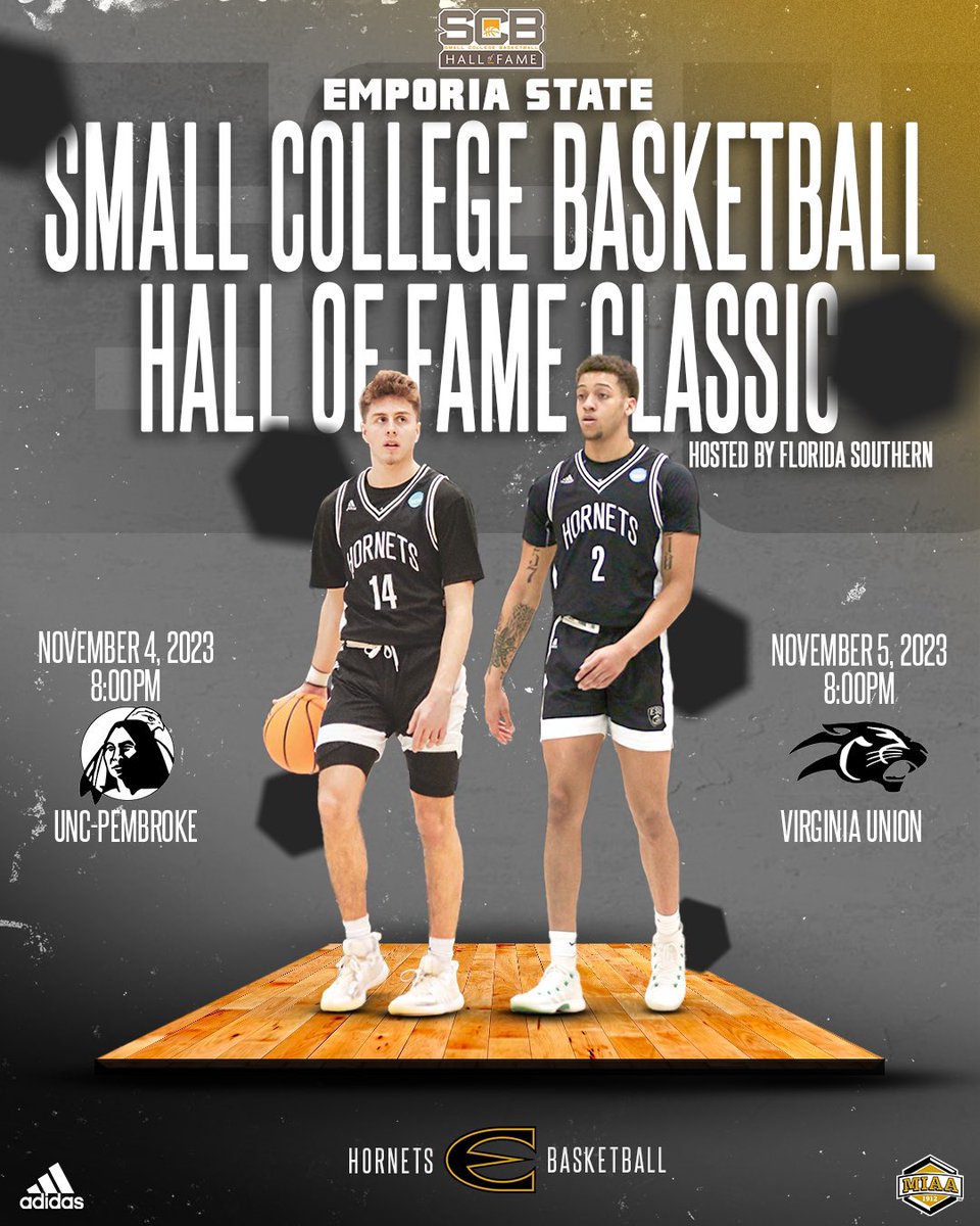 Florida… WHAT’S GOOD?

We will start our 2023-24 season competing amongst the nation’s best in the <a href="/smcollegehoops/">Small College Basketball</a> Hall of Fame Classic.

*November 4th vs. UNC-Pembroke
*November 5th vs. Virginia Union

It’s a GREAT day to be a Hornet!

#GoEmporia ||| #StingersUp