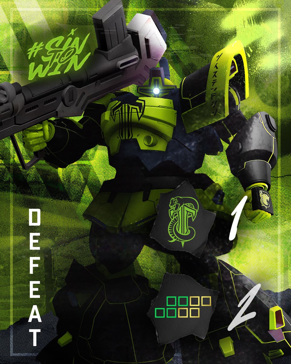 After a very strong start, we fail to close out the series against Sotoras Esports. Great showing from the boys as we look forward to the next season of the Pilot Academy!

#GUNDAMEVOLUTION | #SinToWin