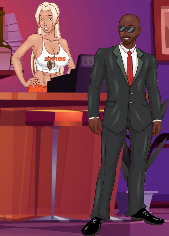 Part 1
One Day <a href="/d_mike4_20/">DMike4/20</a> went on date with his wife at Hooters. He went to counter server @GoddessFanci, so he can get a table for 2. She start to flirt with him and she took him to a booth. To be continued...