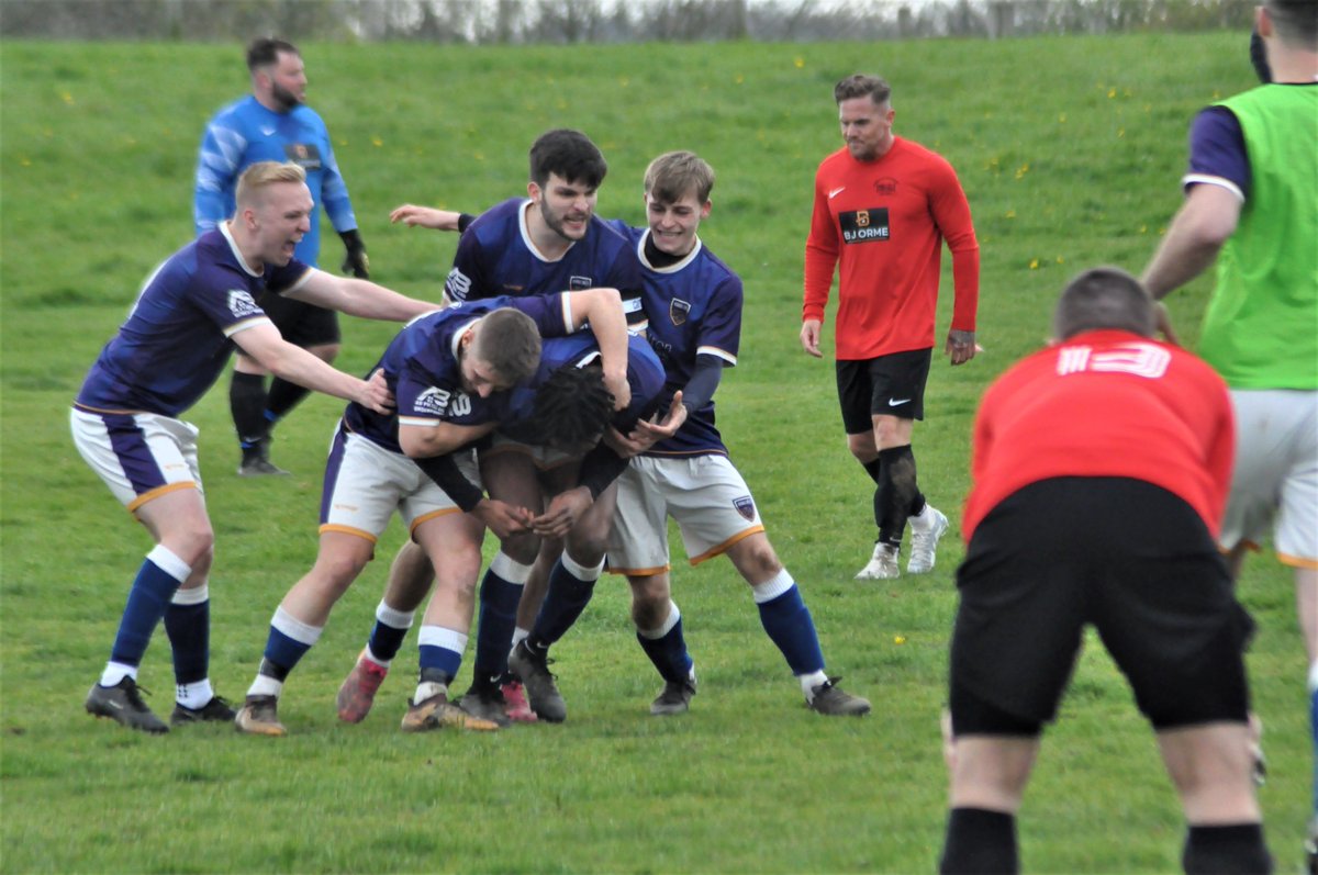 Now, it may look as though they are trying to wrestle Dante Edwards to the ground so they can do things to him. Unspeakable things. But it's not, it's the spontaneous, joyous celebrations sparked by his 92nd minute goal which confirmed our place in the league Challenge Cup final.