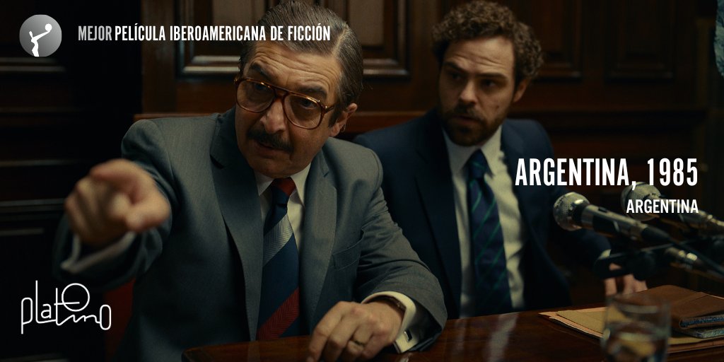 PremiosPLATINO's tweet photo. El Premio PLATINO a la Mejor Película Iberoamericana de Ficción es para Argentina, 1985 🇦🇷

#10PLATINO #PremiosPLATINO2023 https://t.co/JpKZBZdrZz