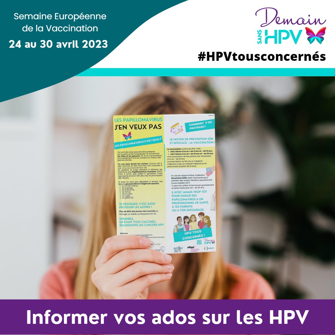 Chaque année, plus de 6 400 cancers sont liés aux #HPV.
Nous avons aujourd’hui les armes pour les éradiquer.
La #vaccination est le seul moyen de lutter contre le papillomavirus humain.
Parlons-en !
demainsanshpv.org/vaccination-hpv #HPVtousconcernés #SEV2023