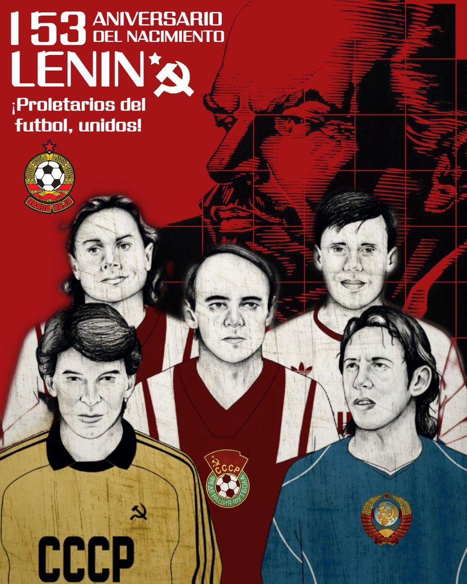 GradaRoja945's tweet photo. ☭ Nuestra batalla comienza ya de nuevo, y el corazón se alarma con fuerza. Lenin es joven de nuevo ☭
>>>https://t.co/5HyoA8PwjT
#Natalicio #Lenin #FútbolDeClase https://t.co/fqzJKG1Eqa
