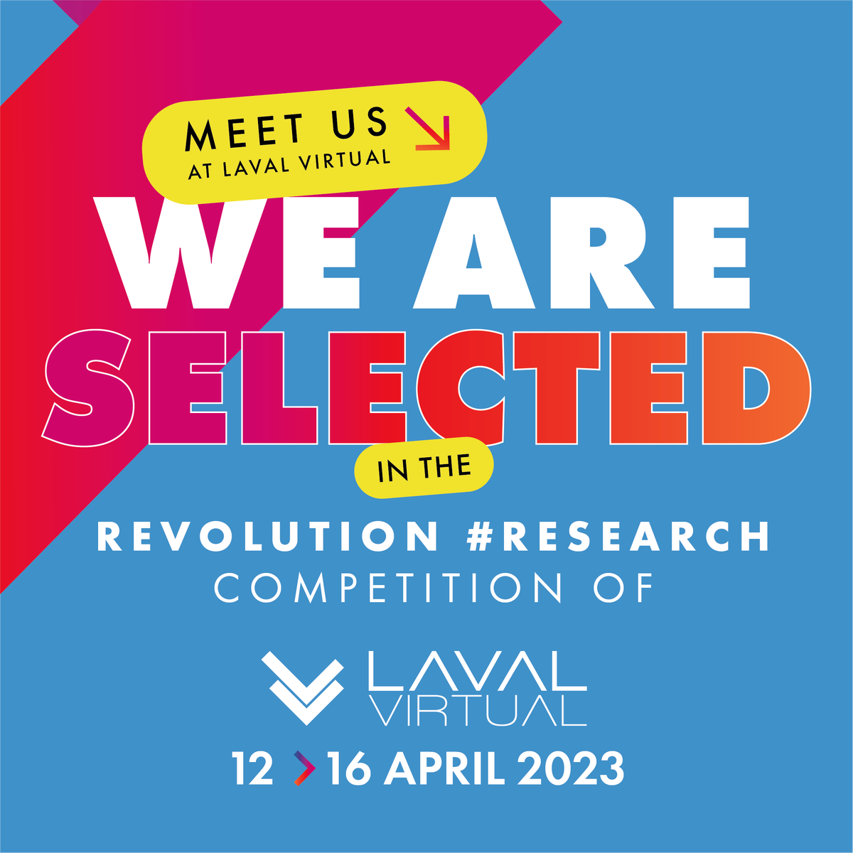 Yoichi_Yamazaki's tweet image. 今回の出展は、コンペ部門のReVolution #Research　部門での選考を経ての採択出展。それとは別にAward部門でもノミネートされました。なんと昨年に引き続きWノミネート（で、昨年は両方選外でした）。
#LavalVirtual2023