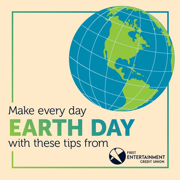 Firstent's tweet photo. Happy Earth Day! 🌎 This year's #EarthDay theme asks all of us to "Invest in our Planet." Check out these #FirstEnt tips on how to invest in our planet today. 🍃 To learn more about our Green Auto Discount, eStatements, & Digital Banking, visit: https://t.co/6mrKBmXQYh https://t.co/rRgEzozdJY
