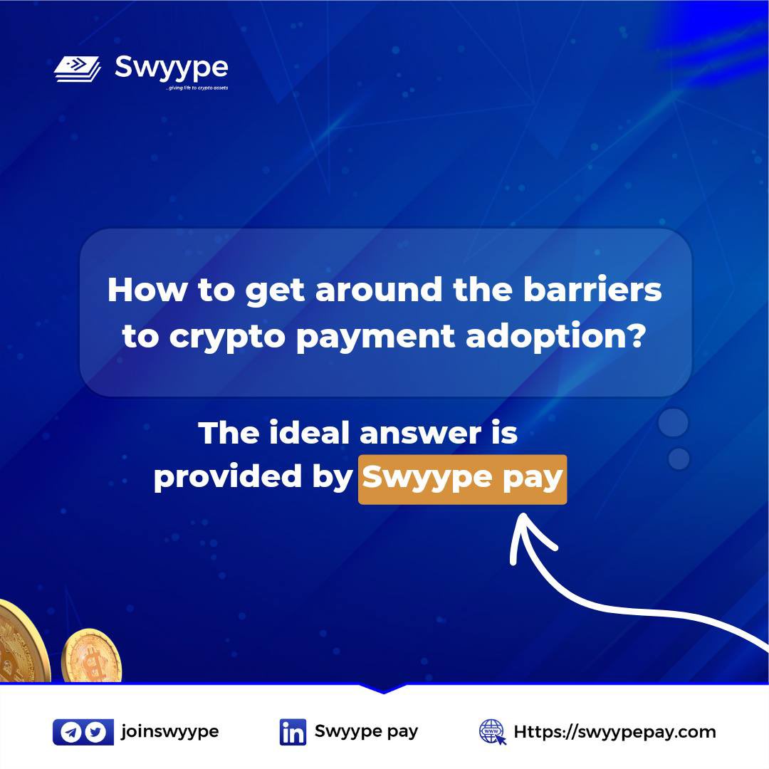 cyb____'s tweet image. "Ready to enter the crypto game, but can't seem to get past the pesky barriers to payment adoption? Don't worry - @SwyypePay got your back! Discover the key to hassle-free crypto payments today. #cryptopayments #adoption #SwyypePay"