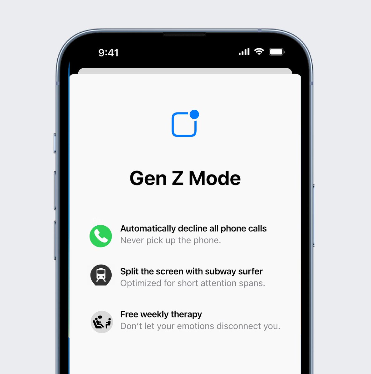 0xgaut's tweet photo. iPhone Gen Z Mode https://t.co/yeU1tQ8449