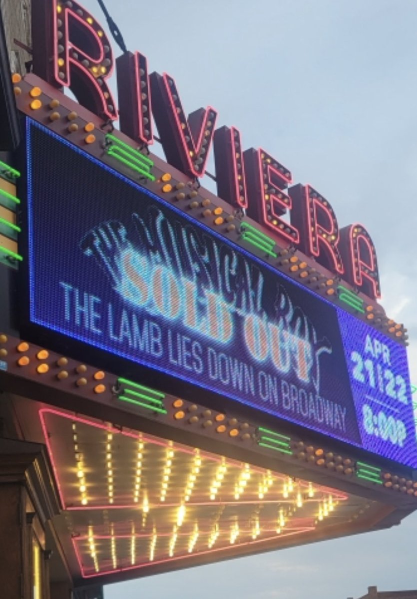pathammer's tweet image. For anyone who caught last night's or will see tonight's  #themusicalbox performance of the Lamb Lies Down On Broadway @RivieraTheater . What a show! #thelamb #genesis