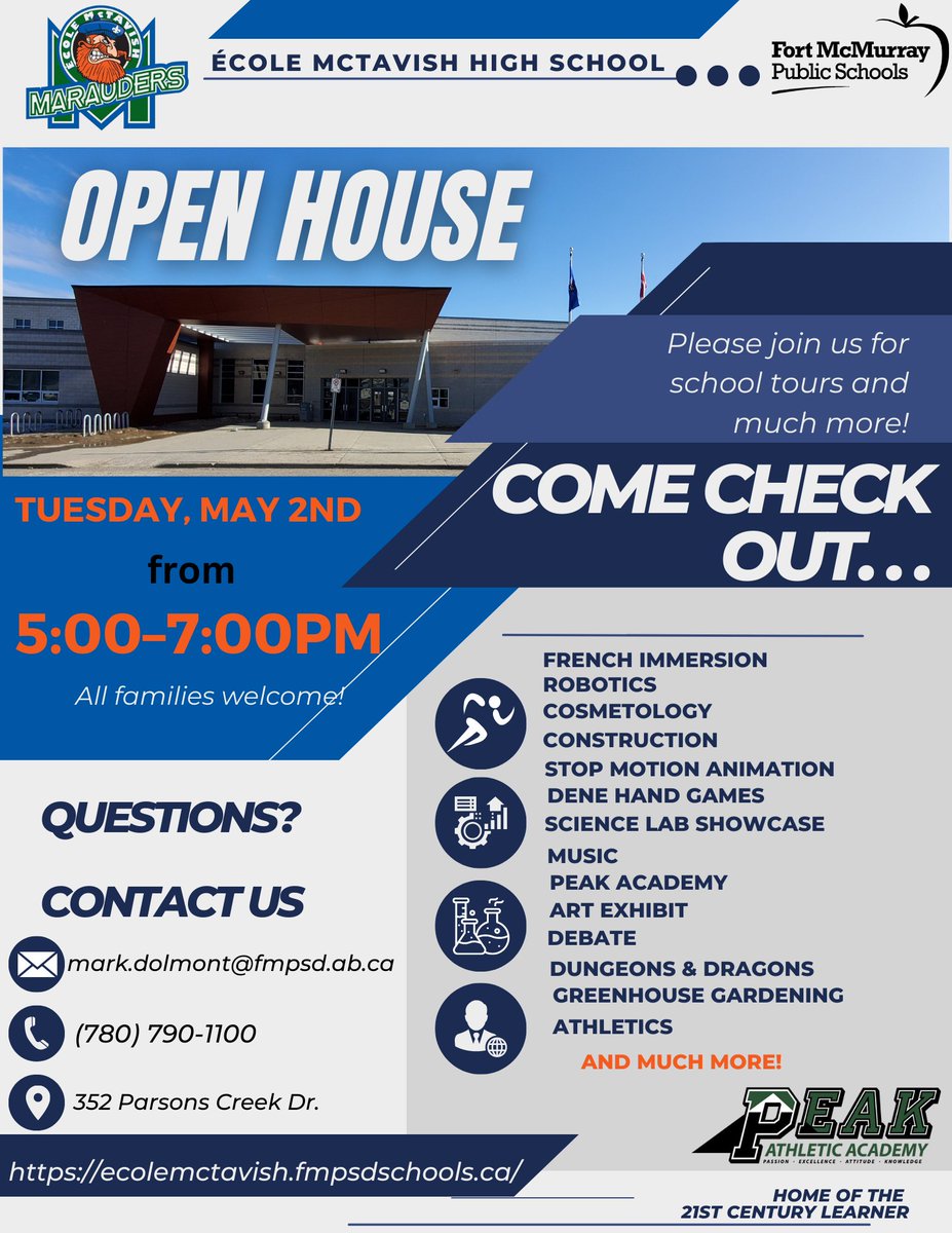 Ecole McTavish (@ecolemctavish) on Twitter photo We are 10 days away from our Grade 6 Open House. Don't forget to mark your calendars! <a href="/ChristinaGFMPSD/">ChristinaGordon</a> <a href="/Dickinsfield/">Dickinsfield</a> <a href="/WGHillElem/">WG Hill Elementary</a> <a href="/DaveMcNeillyFMP/">Dave McNeilly Public</a> <a href="/TimberleaSchool/">TimberleaSchool</a> <a href="/WestviewFMPSD/">Westview School</a> <a href="/thickwoodArts/">Thickwood Heights</a>
We are excited to see you all there!
<a href="/FMPSD/">Fort McMurray Public School Division</a> <a href="/MrHurleyPE/">David Hurley</a> <a href="/aimesmacd/">Amy Lyn MacDonald</a> <a href="/dtbaseley/">Daniel T. Baseley</a> We are 10 days away from our Grade 6 Open House. Don't forget to mark your calendars! <a href="/ChristinaGFMPSD/">ChristinaGordon</a> <a href="/Dickinsfield/">Dickinsfield</a> <a href="/WGHillElem/">WG Hill Elementary</a> <a href="/DaveMcNeillyFMP/">Dave McNeilly Public</a> <a href="/TimberleaSchool/">TimberleaSchool</a> <a href="/WestviewFMPSD/">Westview School</a> <a href="/thickwoodArts/">Thickwood Heights</a>
We are excited to see you all there!
<a href="/FMPSD/">Fort McMurray Public School Division</a> <a href="/MrHurleyPE/">David Hurley</a> <a href="/aimesmacd/">Amy Lyn MacDonald</a> <a href="/dtbaseley/">Daniel T. Baseley</a>