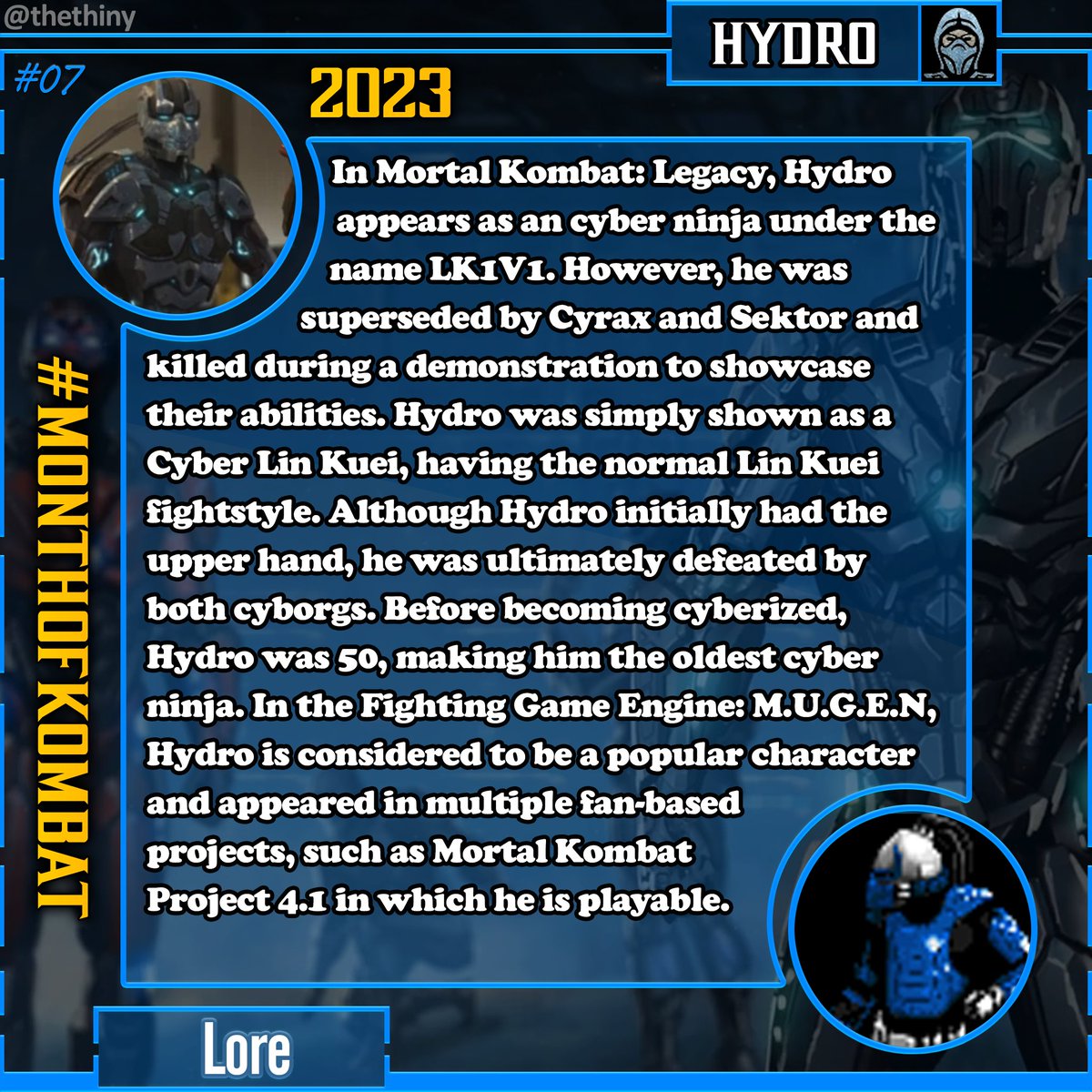 MortalKombatAK's tweet photo. via @thethiny
#MonthOfKombat Post #7:
#Hydro?
#thethiny #mortalkombat #mortalkombatlegacy #mk #mklegacy #lk1v1 #water #waterbender #linkuei #cyberinitiative #subzero #scorpion #cyrax #lk4D4 #sektor #lk9T9 #mkkollective #testyourmight #kombatnetwork #mkarcadekollection @noobde https://t.co/Y8pUhxeW3G