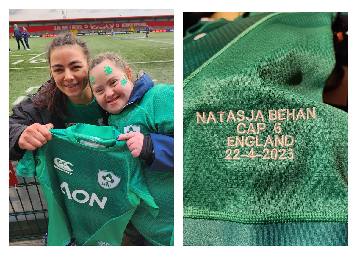 donnamalone21's tweet photo. So proud of the players today, heart and guts big time 💚 Jennifer was delighted when Natasja Behan gave her jersey to her 💚💚 https://t.co/U6lUc9jmKP