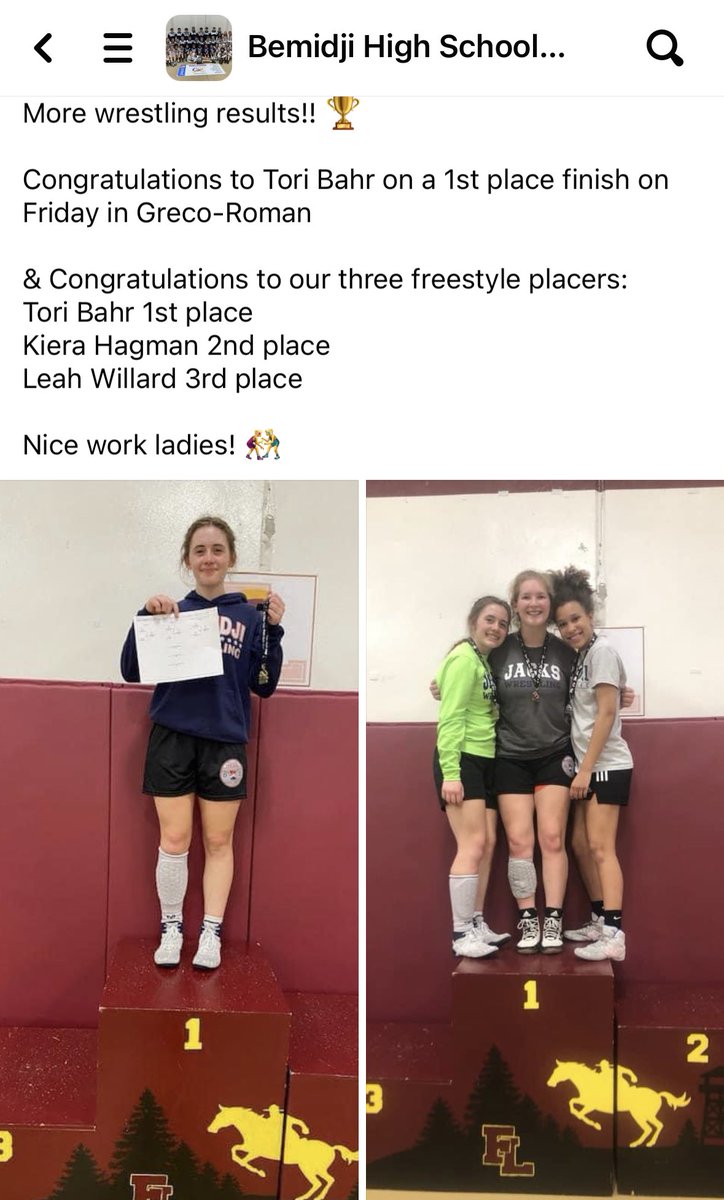 Bemidji girls are working hard this off season 💪🏼💪🏼💪🏼