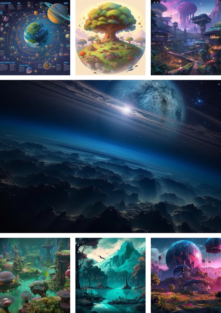 LaureHarel's tweet photo. pédagogie + espace + IA = workshop exceptionnel avec @art_in_space et @PaulMarlier ✨voici une partie des réalisations des élèves de #classesEspace et de #segpa sur le thème « imaginez votre planète rêvée »
@Thom_astro @CNES @CharlineAvenel @daacversailles https://t.co/eu8dgJL8DI