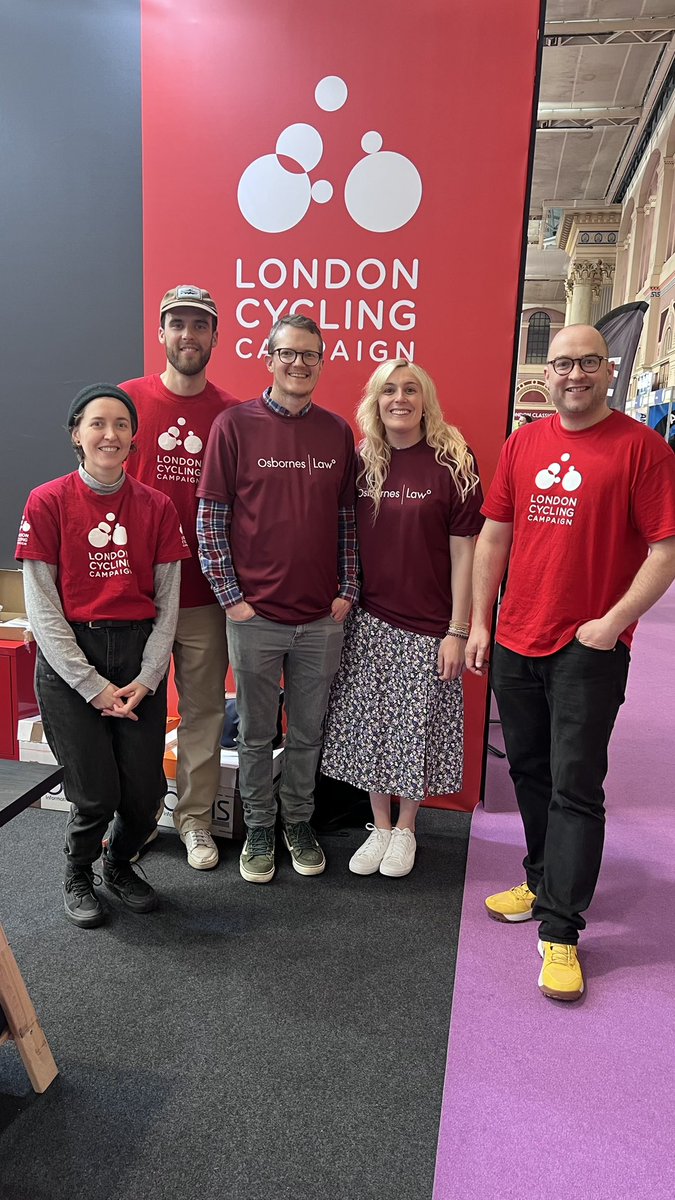 On Friday our <a href="/NicolaHall26/">Nicola Hall</a> <a href="/SamCollard8/">Sam Collard</a> attended <a href="/CycleShow/">@cycleshow</a> with <a href="/London_Cycling/">London Cycling Campaign</a> #cycleshow <a href="/OsbornesLaw/">Osbornes Law</a>