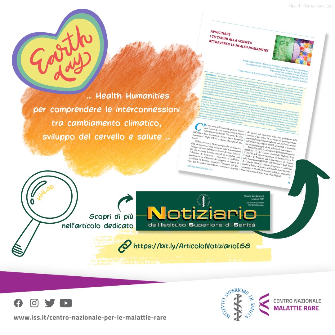 HHLab_ISS's tweet photo. #EarthDay 🌎

…#HealthHumanities per comprendere le #interconnessioni tra #cambiamentoclimatico,
sviluppo del #cervello e #salute?
🔎 Scopri di più nell’articolo dedicato in #Notiziario @istsupsan 
🔗 https://t.co/KCDZso5n7v
#giornatamondialedellaterra #ISS https://t.co/nNBuoGMpzY