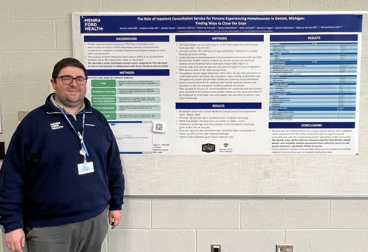 Henry Ford Hospital Infectious Diseases Fellowship (@hfhinfdisfellow) on Twitter photo And Dr Andrew Failla presented data in collaboration with <a href="/StreetMedDet/">Street Med Detroit</a> and co-authors <a href="/seemajoshi91/">Seema Joshi</a> <a href="/bryceri1/">Richard Bryce</a> #IDtwitter And Dr Andrew Failla presented data in collaboration with <a href="/StreetMedDet/">Street Med Detroit</a> and co-authors <a href="/seemajoshi91/">Seema Joshi</a> <a href="/bryceri1/">Richard Bryce</a> #IDtwitter
