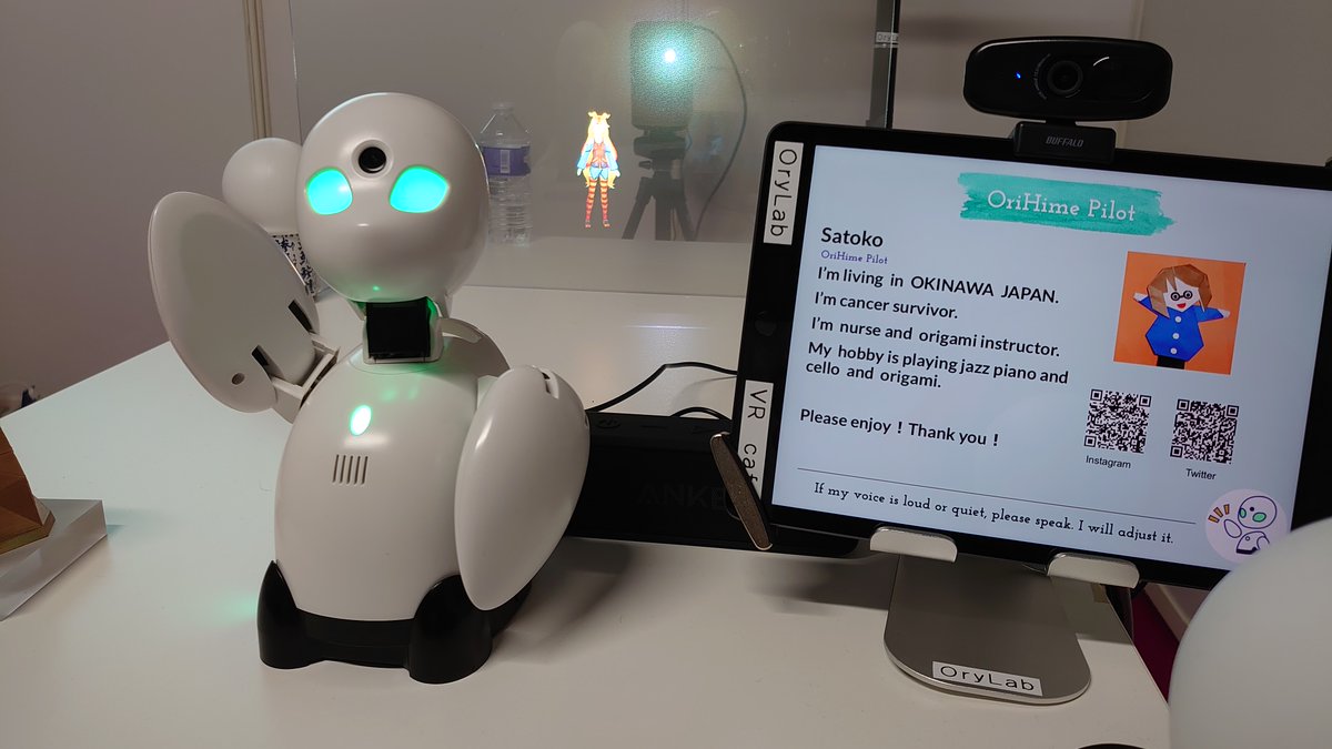 Yoichi_Yamazaki's tweet image. プラス、ことのはさん@Kotobako_koto、ちふゆさん、さとこさん @satoko_orihime  、もえさん @moe_chai_ らOriHimeパイロットの皆さん。海外出展ではOriHimeパイロットの皆さんが力を発揮してくれて、いつもお世話になってます。現地で人手が倍になるのでOriHime出展すばらしいです。#LavalVirtual2023