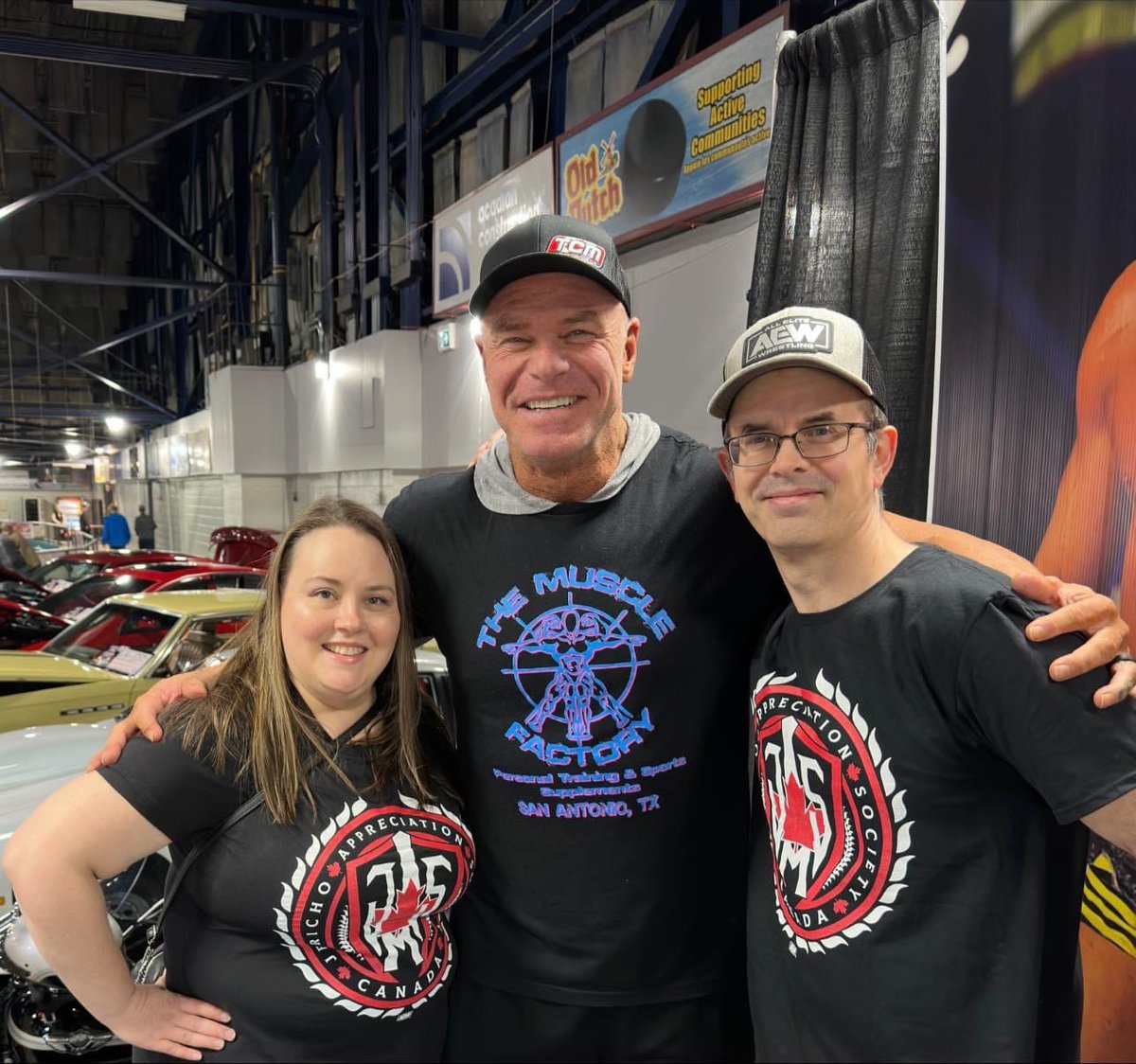 AlieMarie77's tweet photo. So @TonyKhan Mr @RealBillyGunn  made it to Moncton (great to meet you, Billy!), now we need all of you at @AvenirCentre for either Dynamite/Rampage or a House Show !! @IAmJericho has also been here with Fozzy! Hope to see you all soon! https://t.co/T0CIIlIB2s