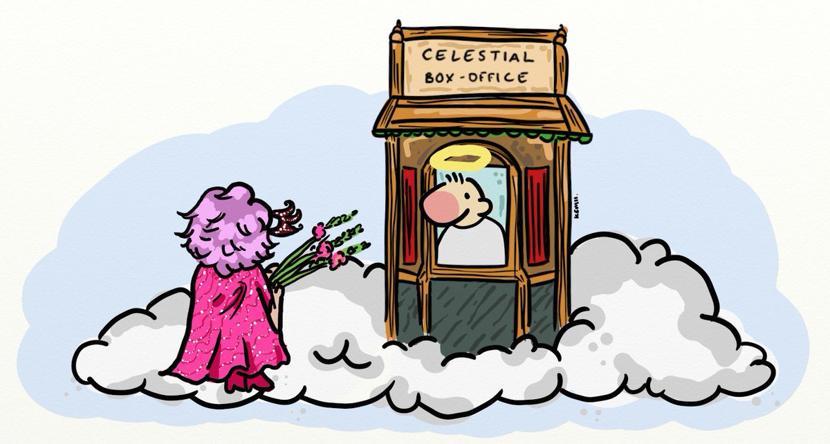 "Shuffling along towards the Pearly Gates. Or, at least, the celestial box office." #barryhumphries <a href="/abc730/">abc730</a> <a href="/abcnews/">ABC News</a>