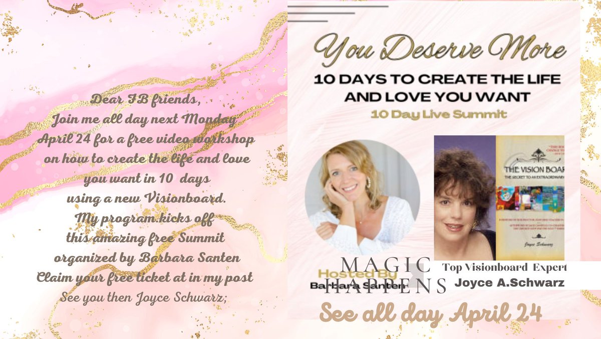 visionboard's tweet photo. https://t.co/8QUcwgubCS free #Masterclass Monday on #visionboarding #visionboard #joyceschwarzb@BarbaraSanten @VisionOnBoard1 @Visionboard0312 https://t.co/y8svpwOOyY