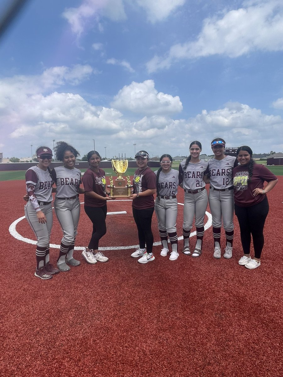 Your Lady Bears are DISTRICT CHAMPIONS🏆 &amp; Playoff Bound!! 
A program sweep of a district championship and we couldn’t be prouder of ALL our girls. 🐻🥎🤍