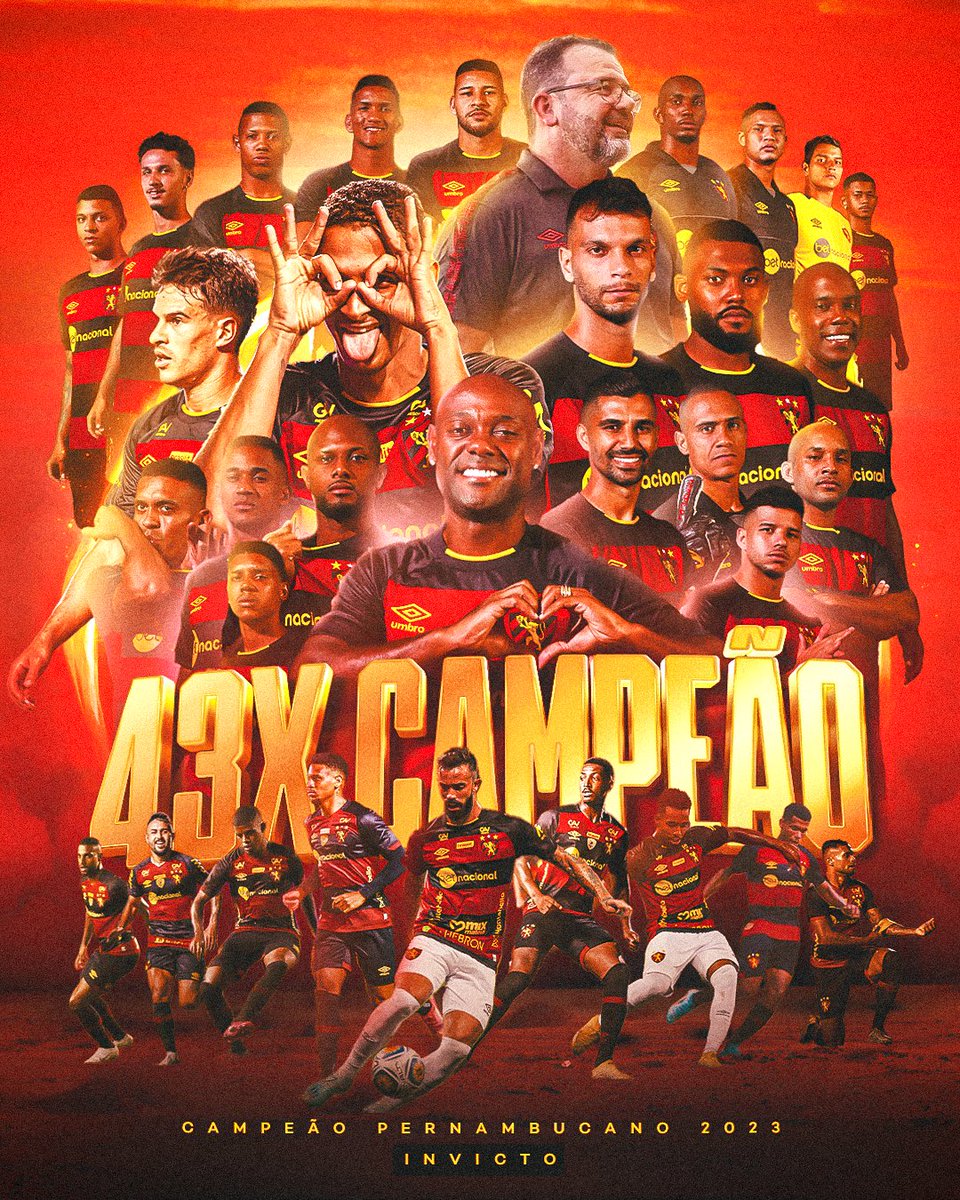 O SPORT CLUB DO RECIFE é campeão pernambucano 2023 invicto! #43ºDoSport