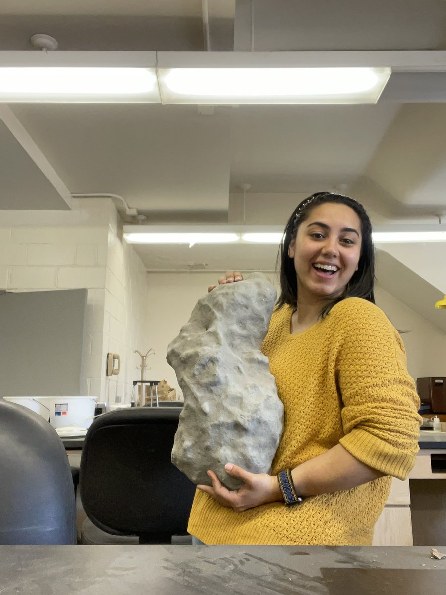 Happy Earth Day! I spent the day in the lab working on my concretions! This specimen is actually pretty heavy 😅