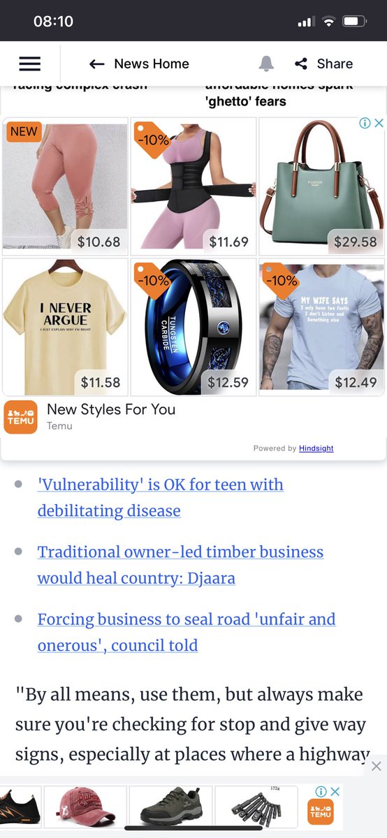 TrentDKnight's tweet photo. I love paying to support local news and being bombarded with ads. One line of text at a time is not good enough when you’re expecting people to pay for this. 

I think it’s about time you fixed this @BgoAddy https://t.co/cSjiw7uENO
