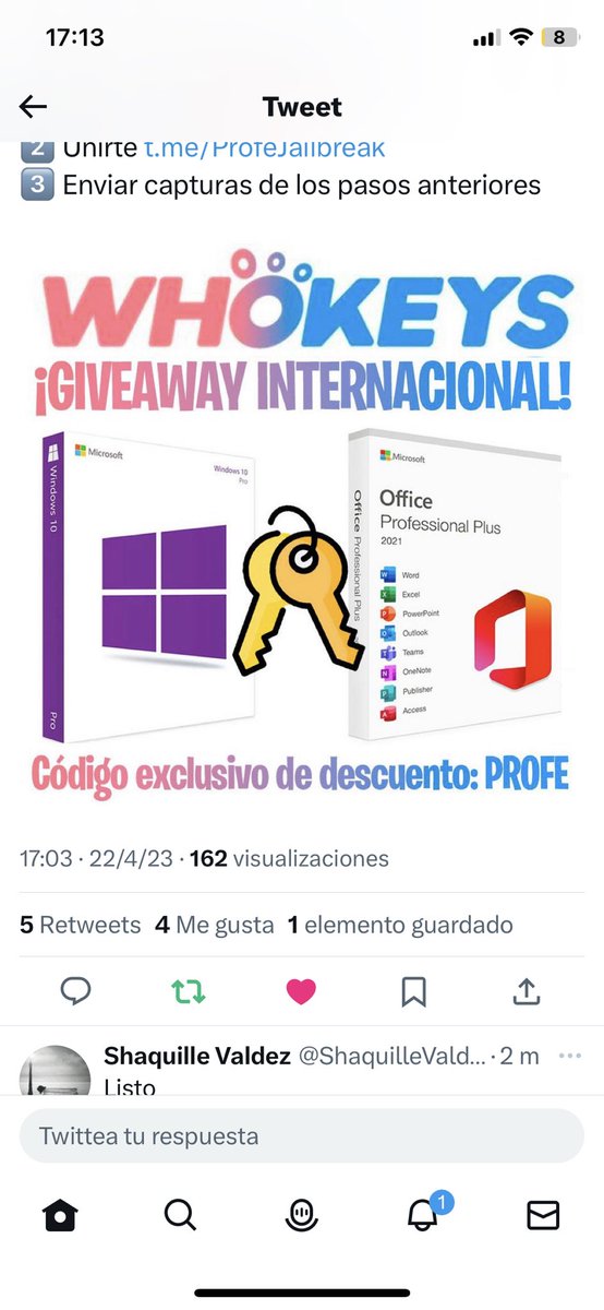 marckoodj's tweet photo. @ProfeJuAntonio Listo @ProfeJuAntonio 👌🏻👍🏻 https://t.co/FxvPf4vvzF