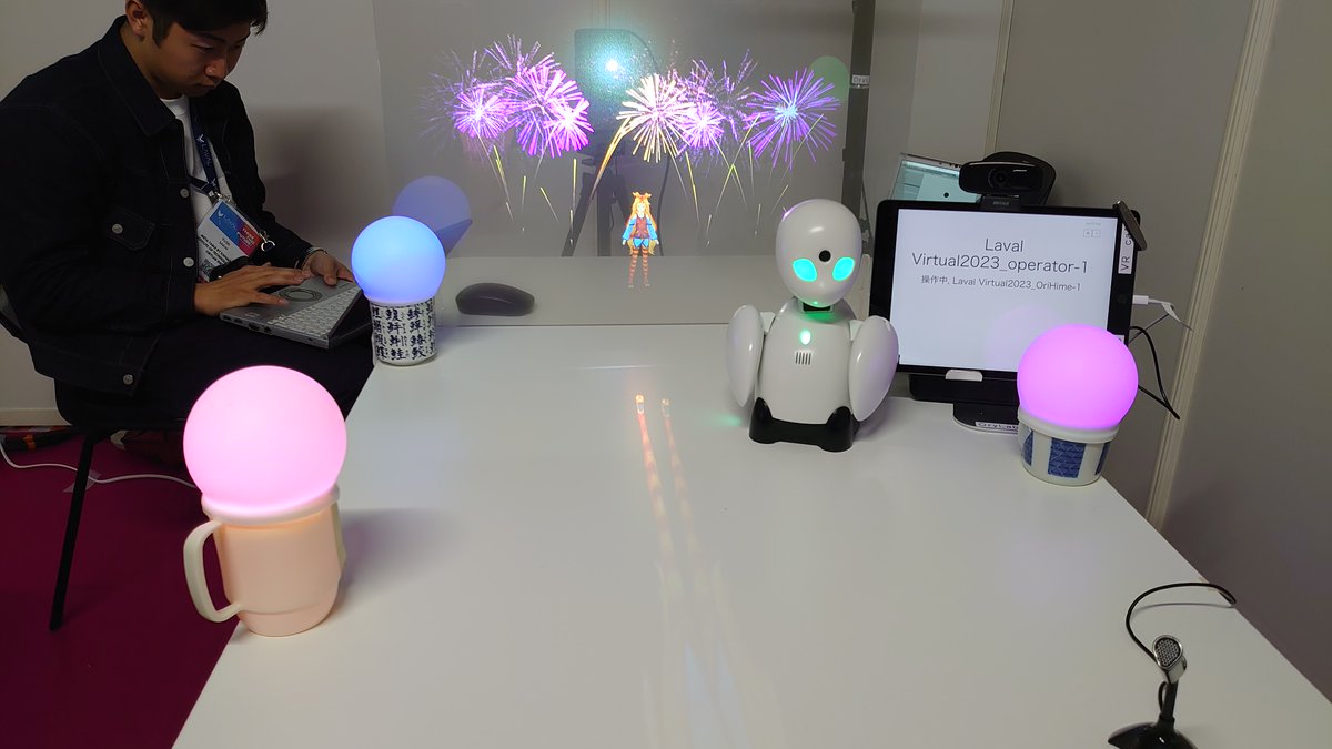 Yoichi_Yamazaki's tweet image. 出展ブースはこんな感じ。ReVolution #Research 出展はホールC。 
#LavalVirtual2023