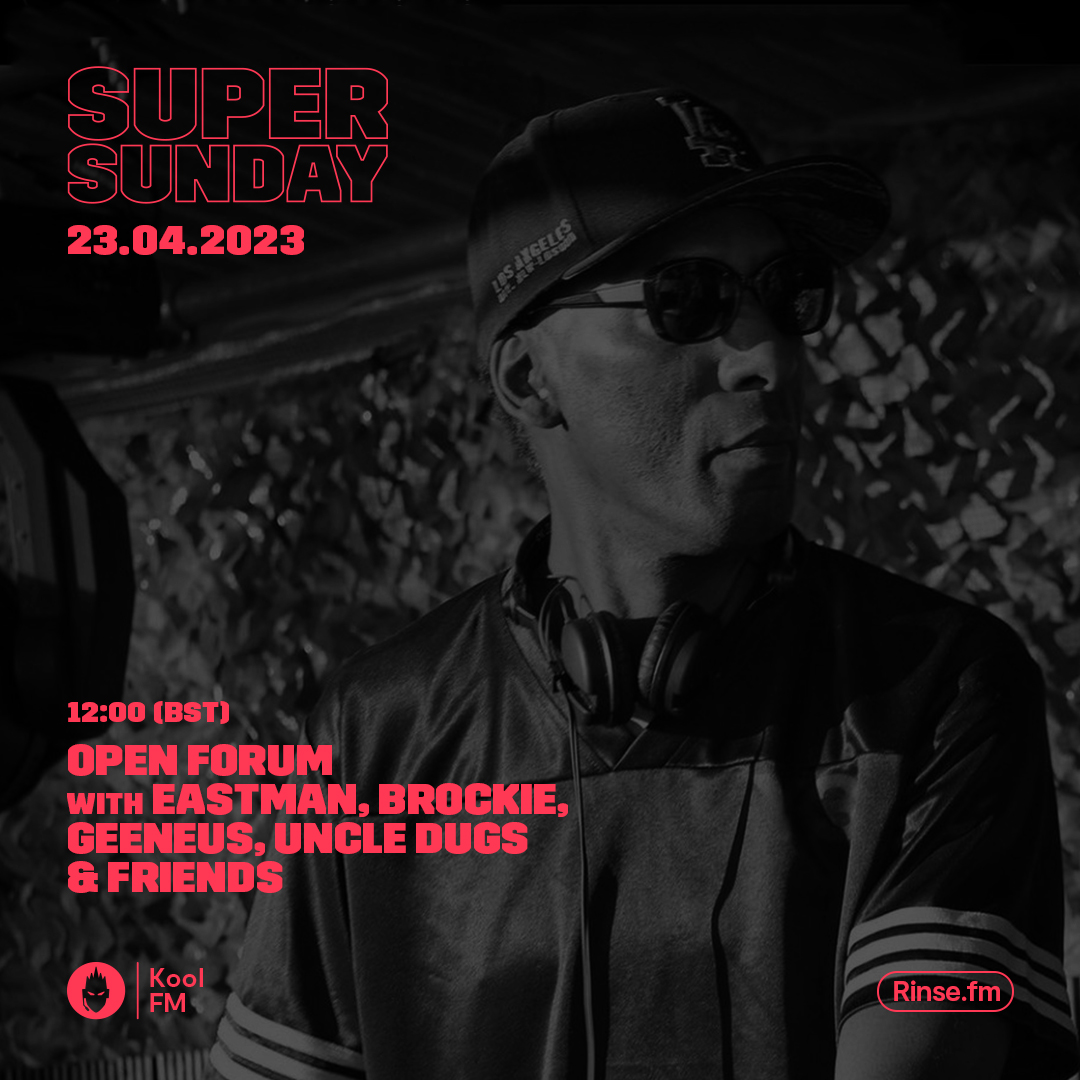 Rinse FM (@rinsefm) on Twitter photo LIVE: it's an exclusive #OpenForum with <a href="/EastmansoundUk/">Eastman Sound Live Sundays 10am-12pm on KoolFm</a> <a href="/djbrockie/">dj brockie</a> <a href="/geeneus/">Geeneus</a> & <a href="/UncleDugs/">Uncle Dugs</a>
on rinse.fm + 106.8FM
#RinseFM #KoolFM #SuperSunday LIVE: it's an exclusive #OpenForum with <a href="/EastmansoundUk/">Eastman Sound Live Sundays 10am-12pm on KoolFm</a> <a href="/djbrockie/">dj brockie</a> <a href="/geeneus/">Geeneus</a> & <a href="/UncleDugs/">Uncle Dugs</a>
on rinse.fm + 106.8FM
#RinseFM #KoolFM #SuperSunday