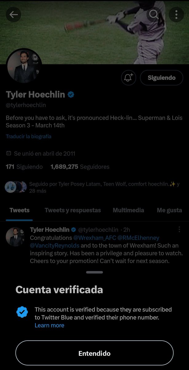 TYLANLATAM's tweet photo. 🚨 Tyler Hoechlin y Dylan O'brien vuelven a ser usuarios verificados en Twitter! https://t.co/B2JXIum6Zf