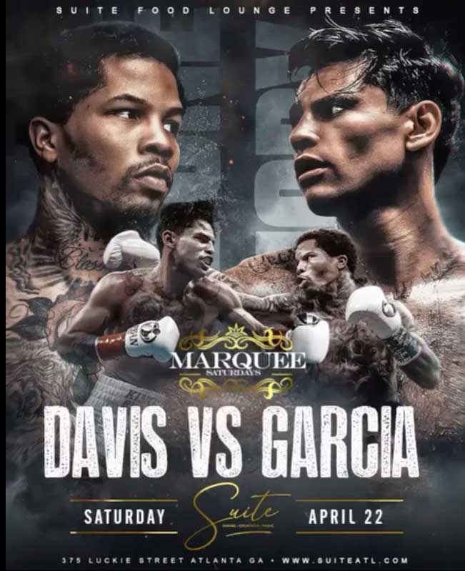 TeamKayree's tweet photo. Watch the Davis vs. Garcia fight tonight at Suite Lounge! Complimentary entry until 10PM.  Over 50+ TV's.
Afterpartry w/DJ Stunna until 3AM.
https://t.co/oRXSHqvfR2 Tables: 678-361-3260 https://t.co/ejBLAaVhAF