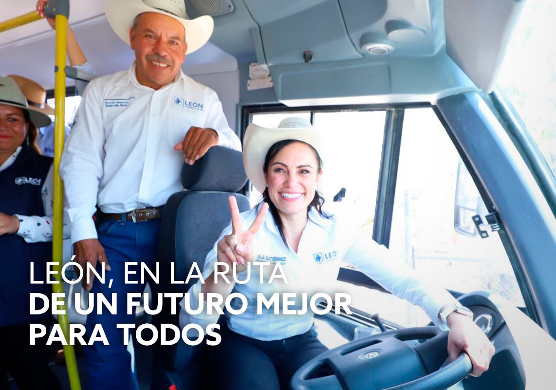 AleGutierrez_mx's tweet photo. En León🦁, llevamos soluciones de movilidad 🚍segura hasta donde más se necesitan; hoy con esta nueva unidad ayudamos a que más estudiantes de 1️⃣6️⃣ comunidades rurales puedan #VivirMejor https://t.co/mmfmoVrjLg