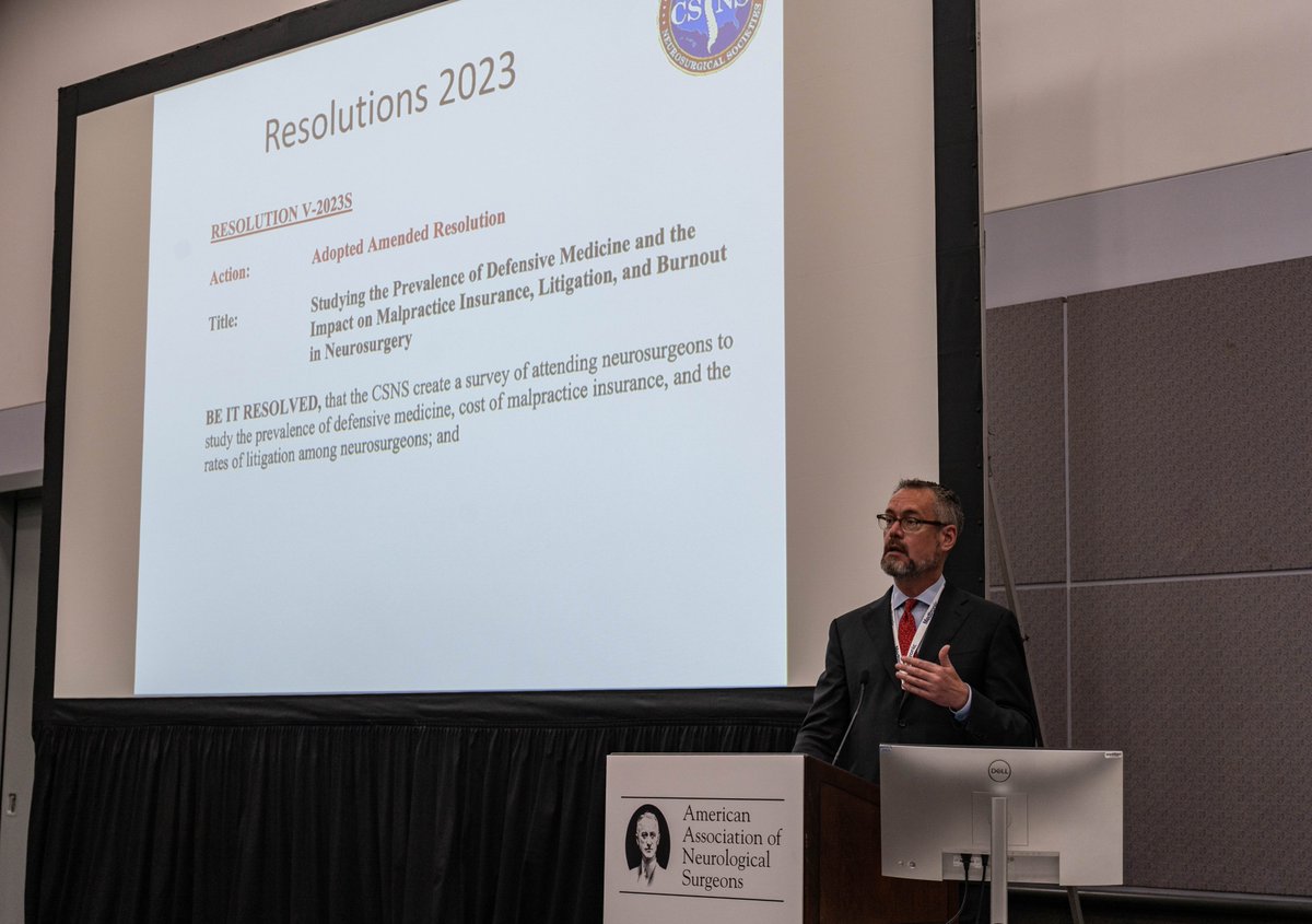Dr. John Ratliff (<a href="/JohnRatliffMD/">John Ratliff</a>) is the Chair-elect for the Council of State Neurosurgical Societies. CSNS (<a href="/councilsns/">CSNS</a>) is a grassroots organization where state neurosurgical societies develop policies escalated to AANS and CNS #AANS2023