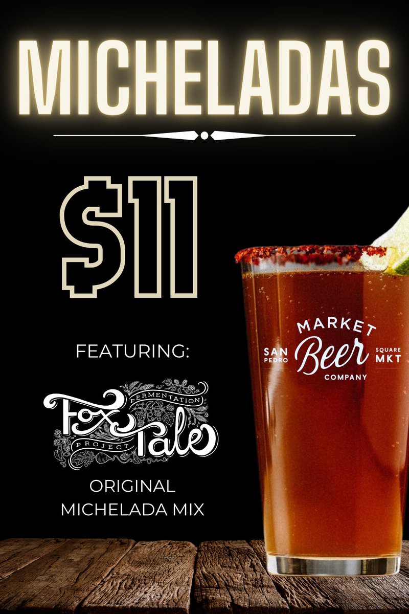 SPSMarketBeerCo's tweet photo. 🚨NOW POURING🚨 MBC Micheladas featuring Fox Tale Fermentations original michelada mix! 🍻 https://t.co/kFcDSakCZ7