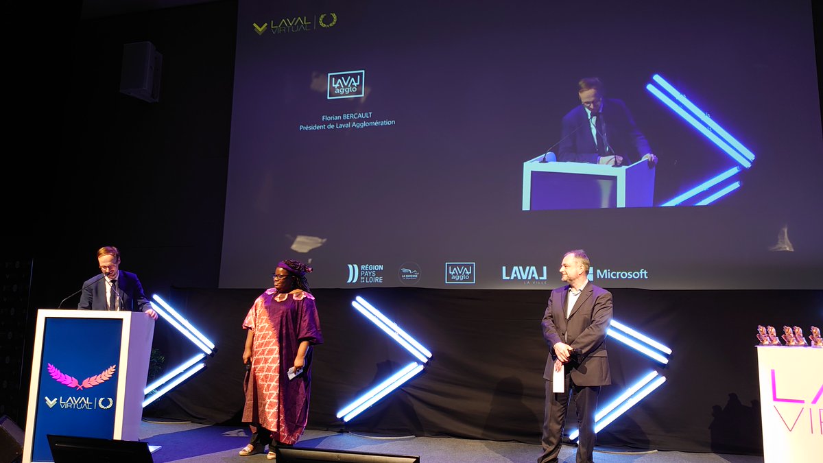 Yoichi_Yamazaki's tweet image. 表彰式は２日目。この授賞式を見てるとLaval Virtual AwardがVR界のオスカーと言われるのがよくわかります。500人会場が満席で大盛りあがり。
#LavalVirtual2023