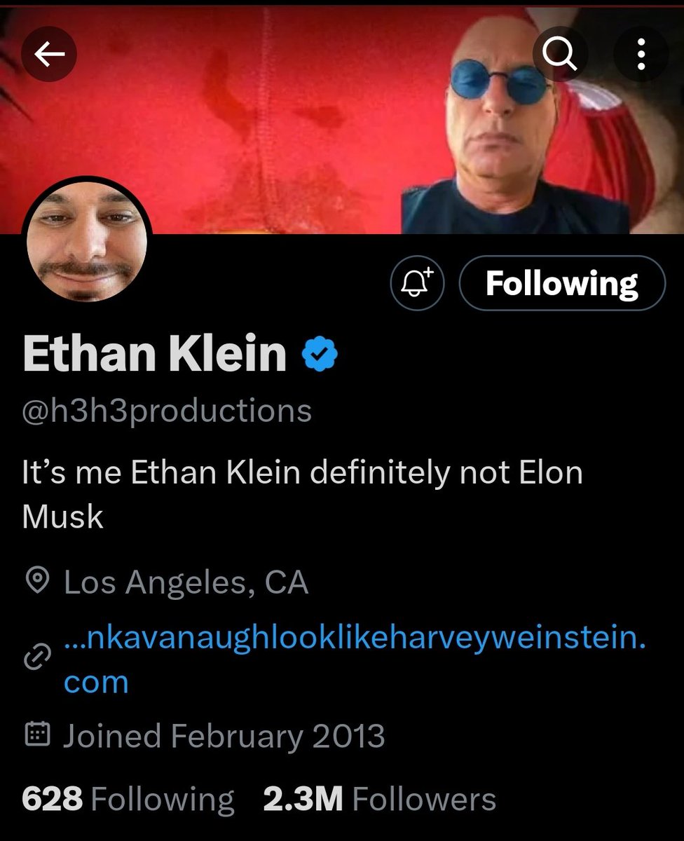 Aitch2D's tweet photo. You got your blue check back @h3h3productions https://t.co/r9rBCPbZb5