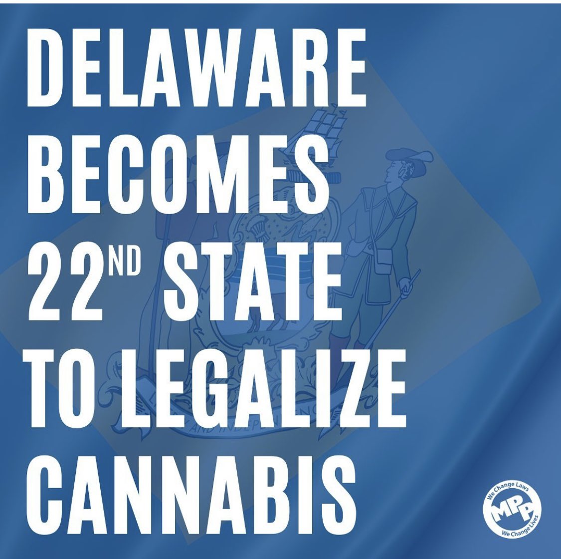 daviddinenberg's tweet photo. Welcome to the club Delaware!!! #Cannabis #LegalizeIt #CannabisCommunity #Mmemberville https://t.co/7UCgG3wTdI