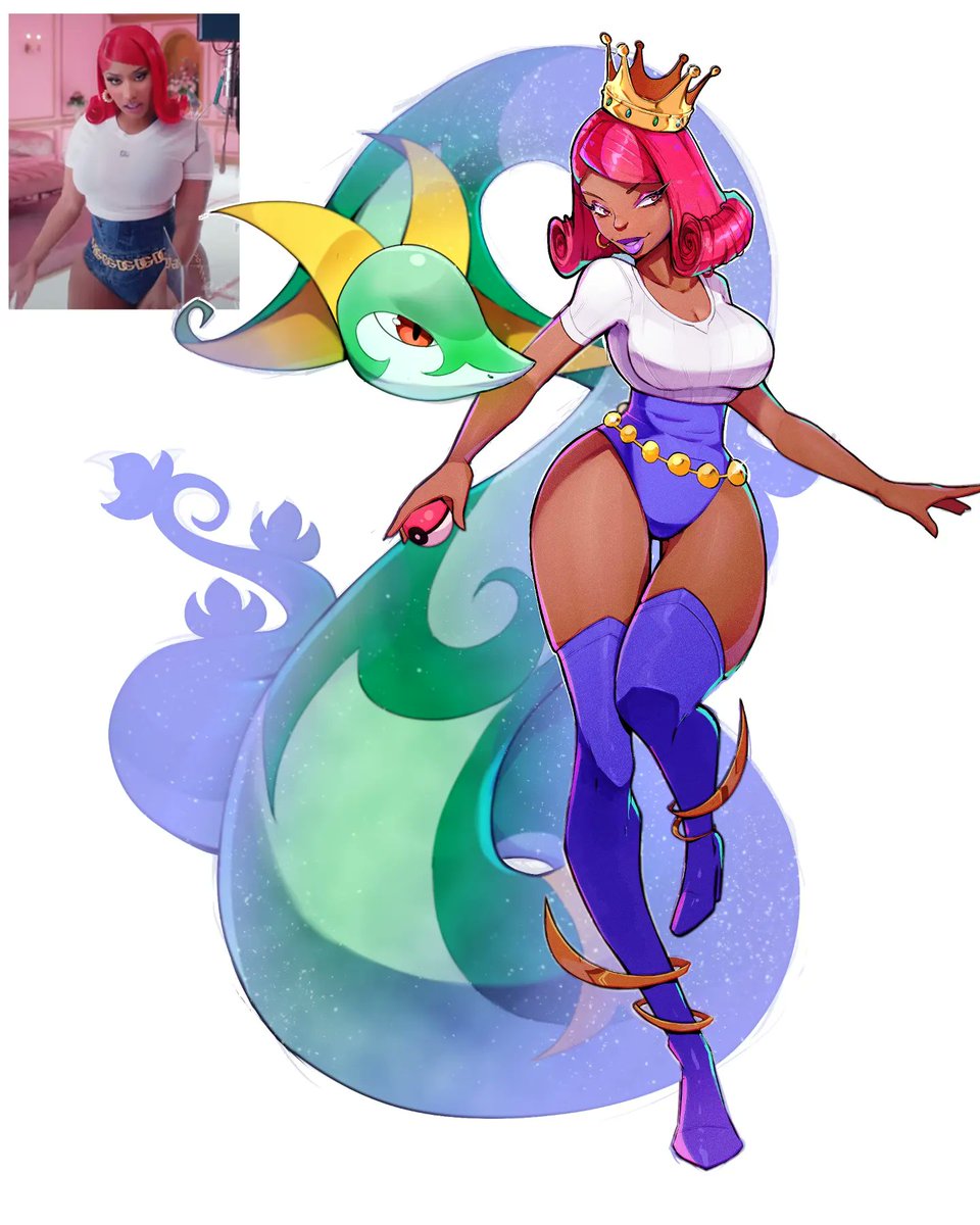 RissoxT's tweet photo. @NICKIMINAJ as pokemon trainer 

#Pokemon #conceptart #fanart #anime #animegirl https://t.co/1aJ8NyHSvR