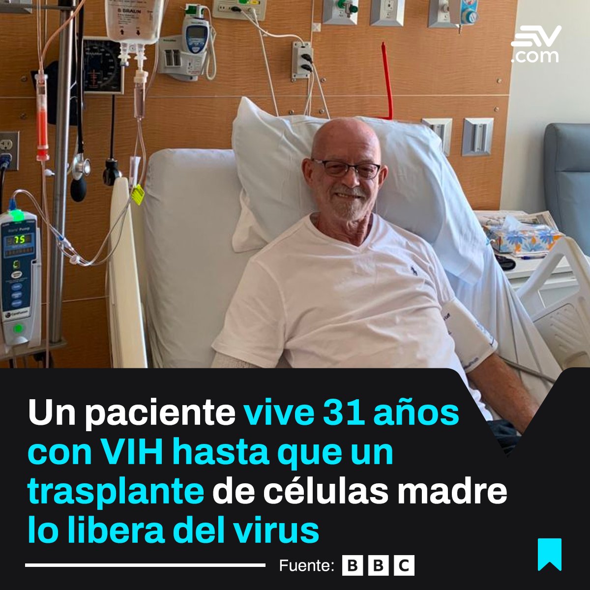 EcuavisaInforma's tweet photo. ¡Increíble! Paul Edmonds, diagnosticado con #sida en 1988, logró librarse del #VIH gracias a un trasplante de células madre. 🩸

Conoce su historia 📲 https://t.co/tPaabBDWDx https://t.co/zOqT3jiYgJ