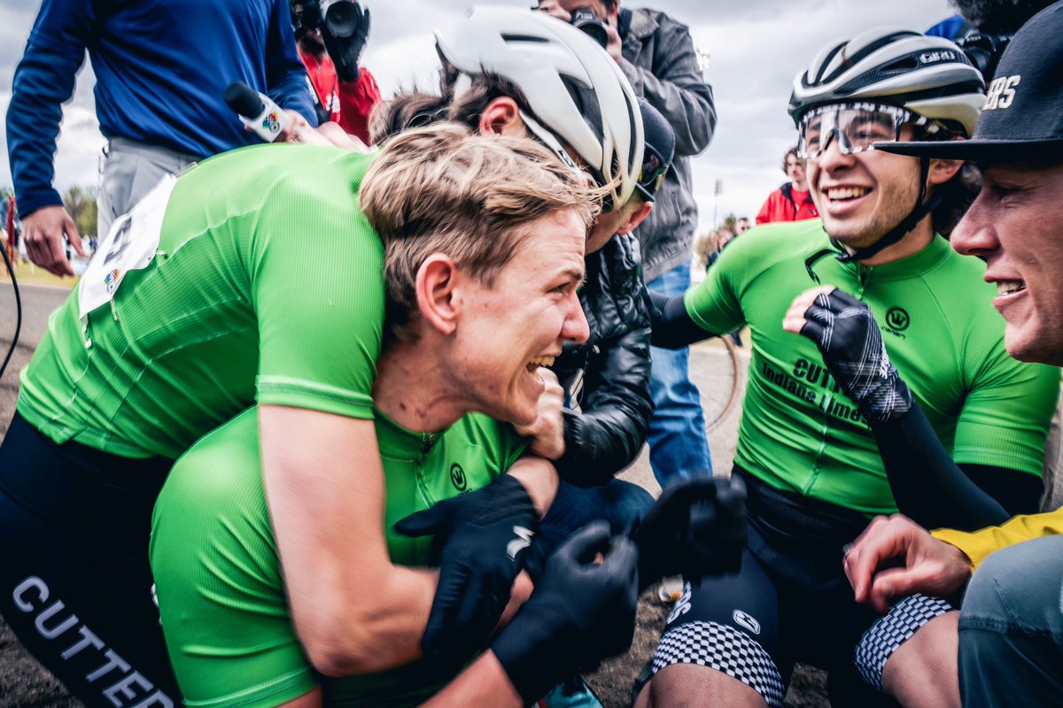 Emotions all around after an incredible sprint finish by the Cutters in the 2023 Men’s Little 500!