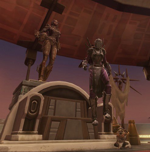 SWTORSetRates's tweet photo. We’re back! This #SWTOR set rate was submitted by @ArtsHellebore!

We’ve given this #Mandalorian a rating of 7.5/10 due to it’s unconventional but synergistic appearance! We would recommend trying new pants, and possibly a new belt

Submission notes below! https://t.co/9ESoL1hWb1