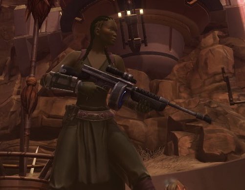 SWTORSetRates's tweet photo. Ohurhi Varad knew from a young age what she wanted to be when she grew up- feared. This ruthless #Mandalorian quickly climbed the Bounty Hunter ranks to become the leader of Clan Varad, and now wields their might as a notorious arms dealer.

Bonus unarmored look! https://t.co/CBf2aloSpS
