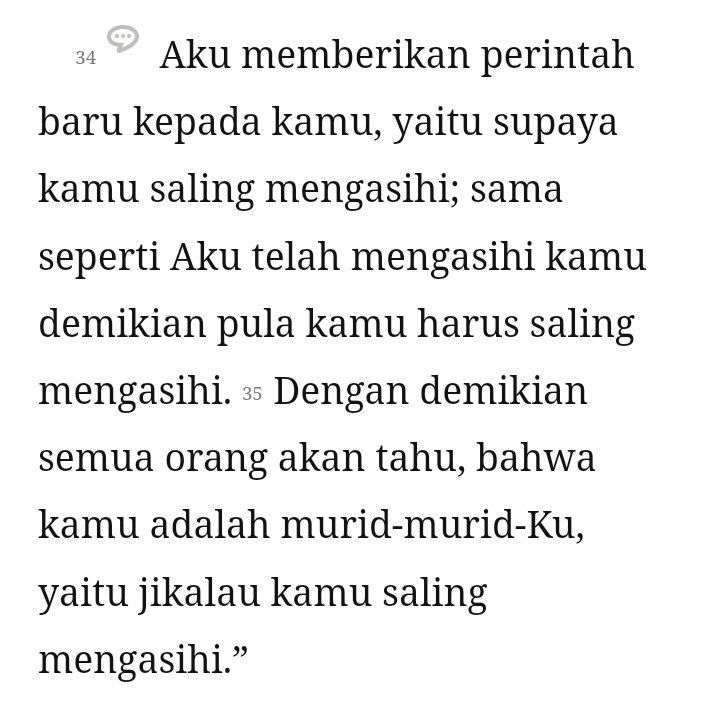 Yohanes 13 : 34-35