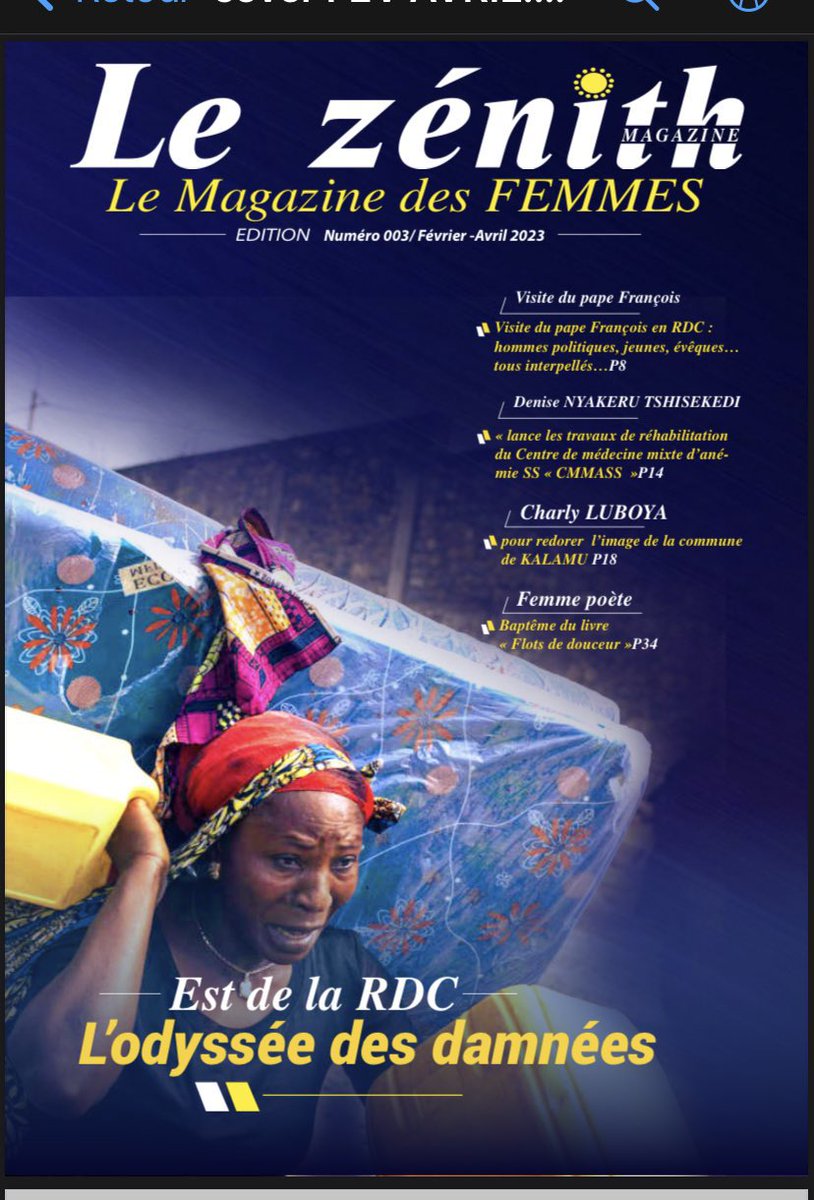 le_znith2's tweet photo. Retrouvez les 4 éditions du magazine #Le_Zenith sur nos points de vente ci-après :Rotana,Memling,boutique les marques.
🛑La 5 eme édition bientôt sur les #Kiosques
@DeniseNyakeru @MickyKingwaya @lchouna @SpecialeYelu @MAnthoKipulu @WamuHenriette @colette_tshomba @PriscaEfomi24 https://t.co/WeVjz0Wp2U