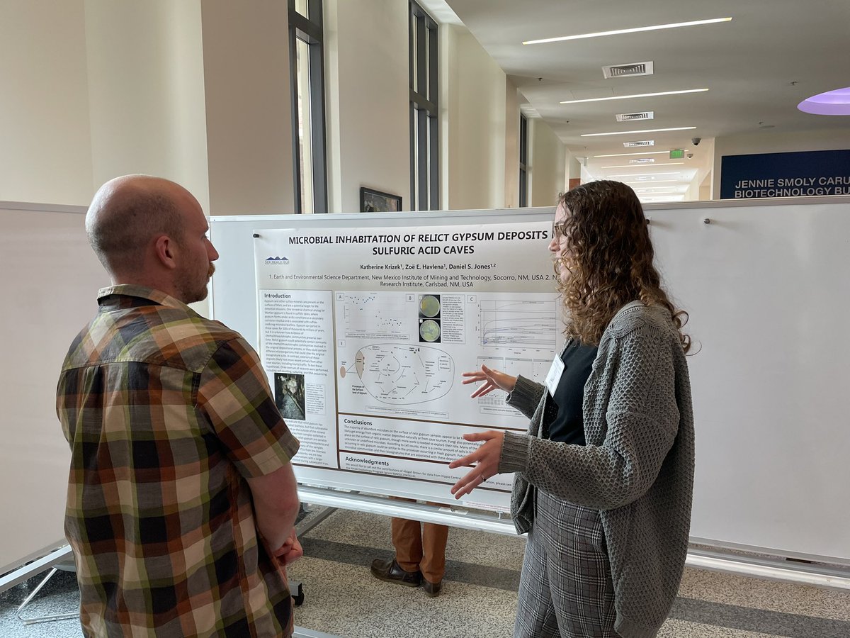 The Jones Lab is at <a href="/RMGeoBio/">Rocky Mountain Geobiology Symposium 2024</a> ! We’re talking gypsum, nitrogen, sulfur, metagenomes, and hot springs. <a href="/NMTBiology/">NMTBiology</a> <a href="/NMT_EES/">NMT Earth & Environmental Sciences</a> <a href="/newmexicotech/">New Mexico Tech</a>  <a href="/BeggiaZoa/">Zoë Havlena</a>